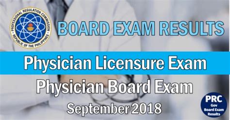 physician licensure exam 2018